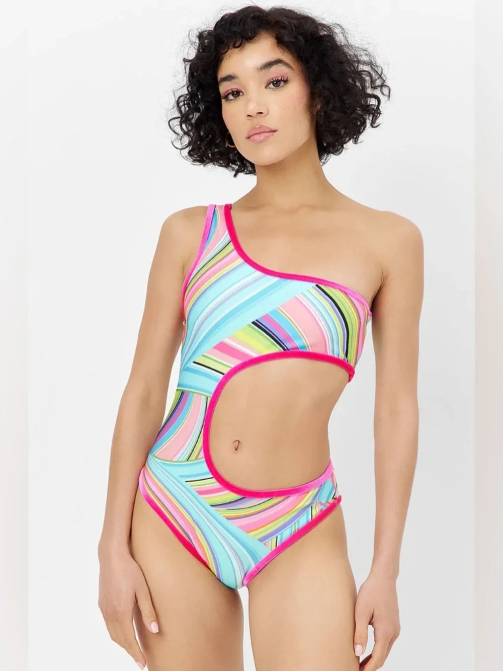 NWOT Frankie's Bikinis Cash Shine One Piece Swimsuit